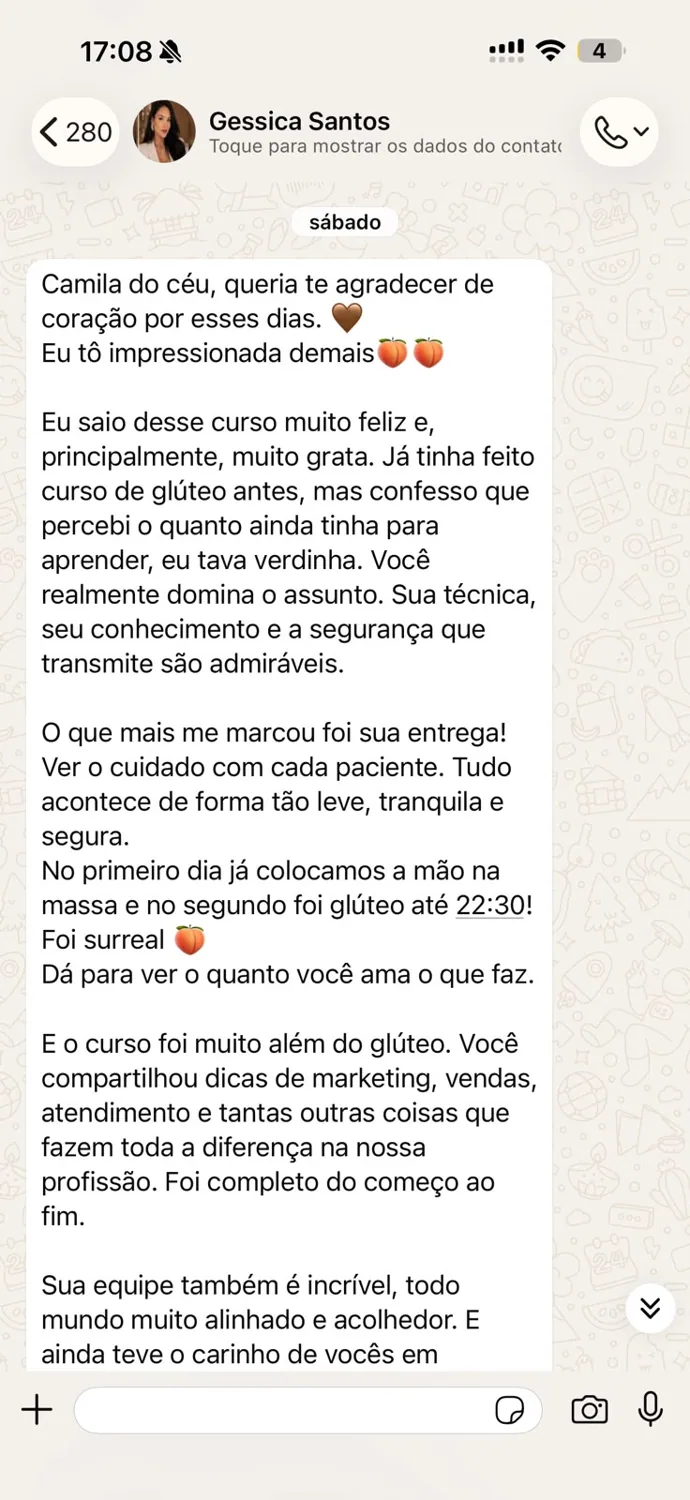 Depoimento de participante da formação