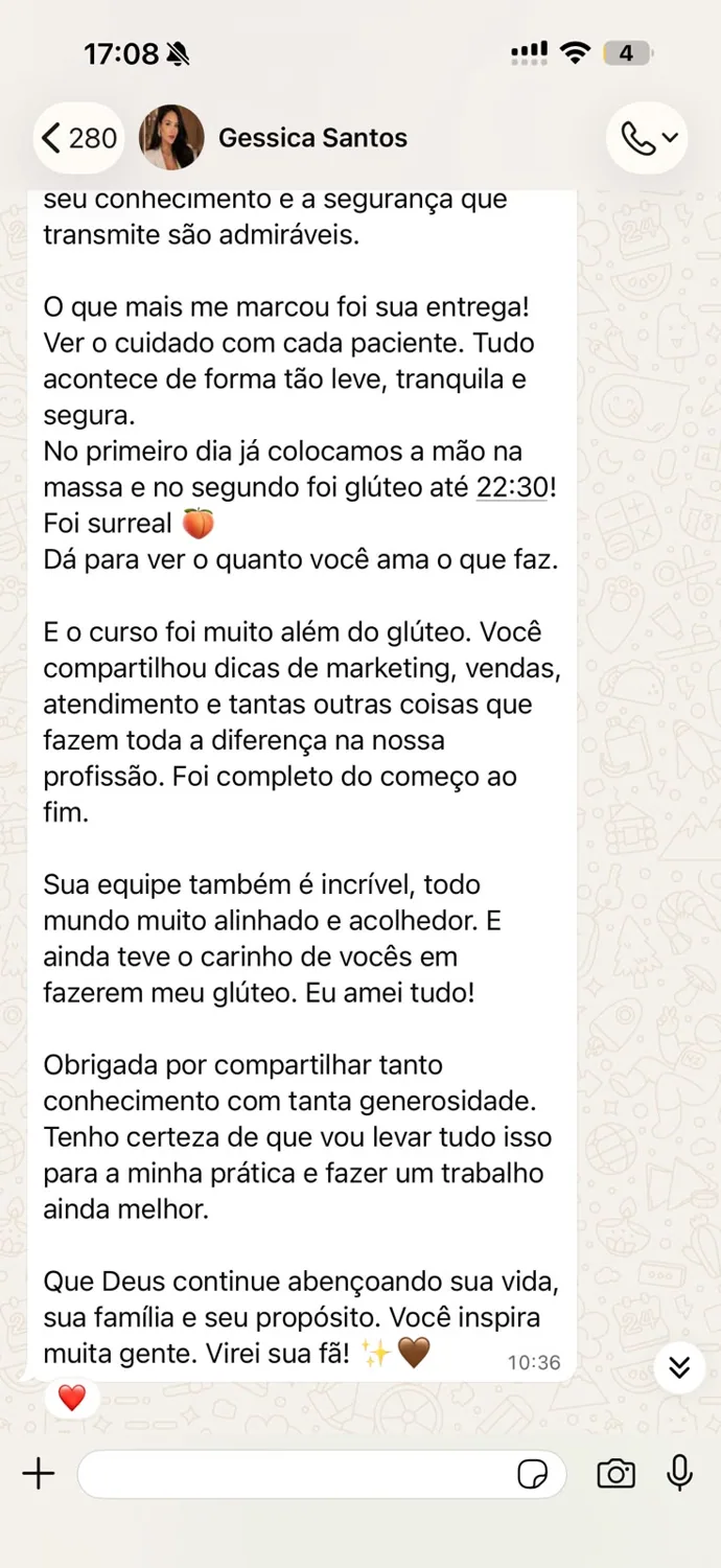 Continuação de depoimento de participante